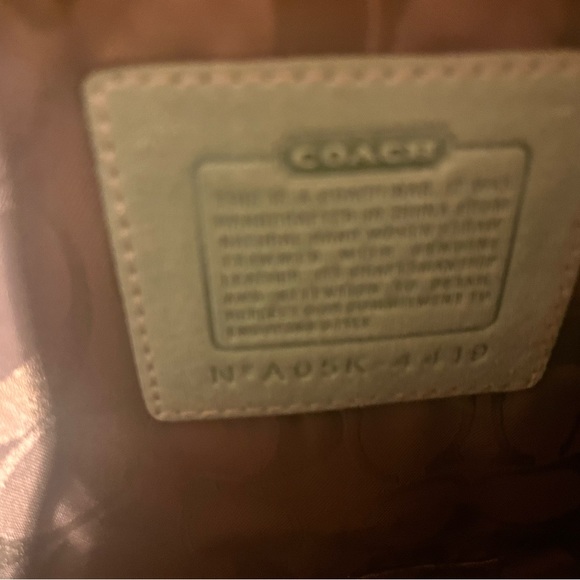 Coach Woven Straw Rattan Leather Suede Gold Metallic Trim Tote Shoulder Bag - Picture 5 of 9